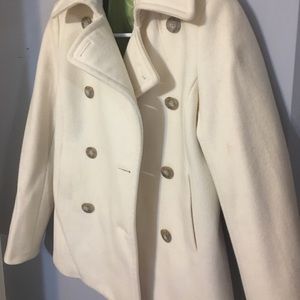 J. Crew XS off white double breasted PEACOAT